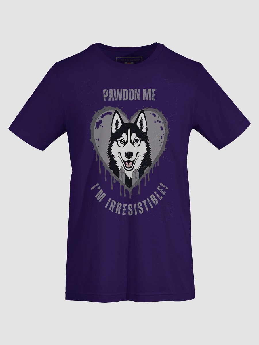 Funny Husky T-Shirt, Cute Dog Pun "Pawdon Me" Tee product image (68)
