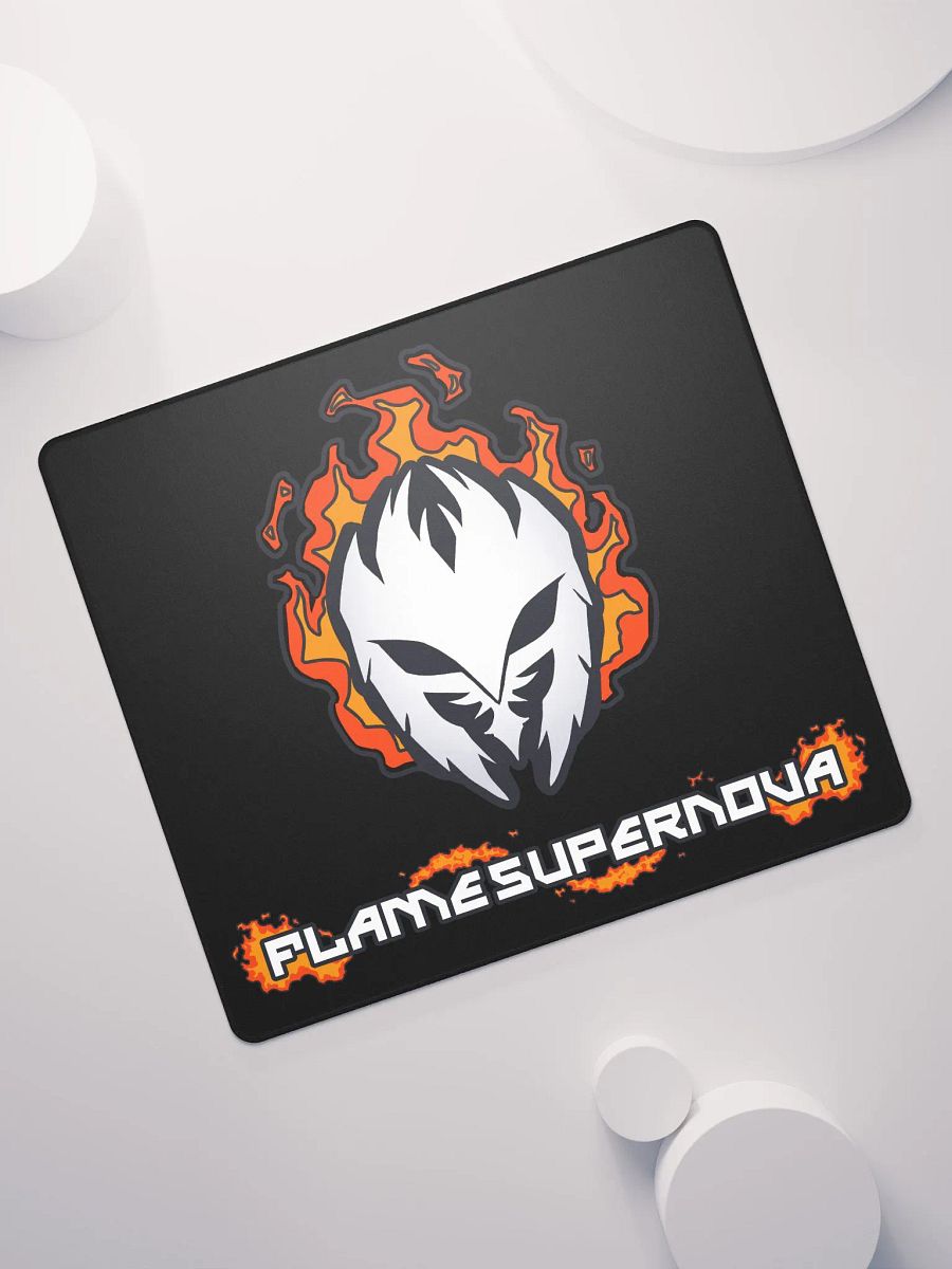 Mask Icon v2 (White) Gaming Mousepad (Black) product image (7)