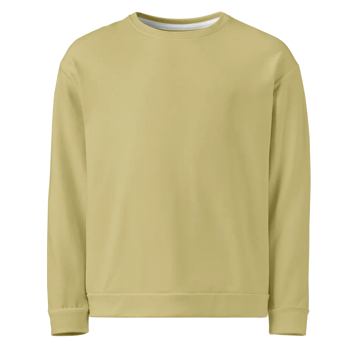 Plain Medium Yellow Soft Summer Unisex Recycled Polyester Heavyweight Premium Sweatshirt by Treasure Pie product image (1)