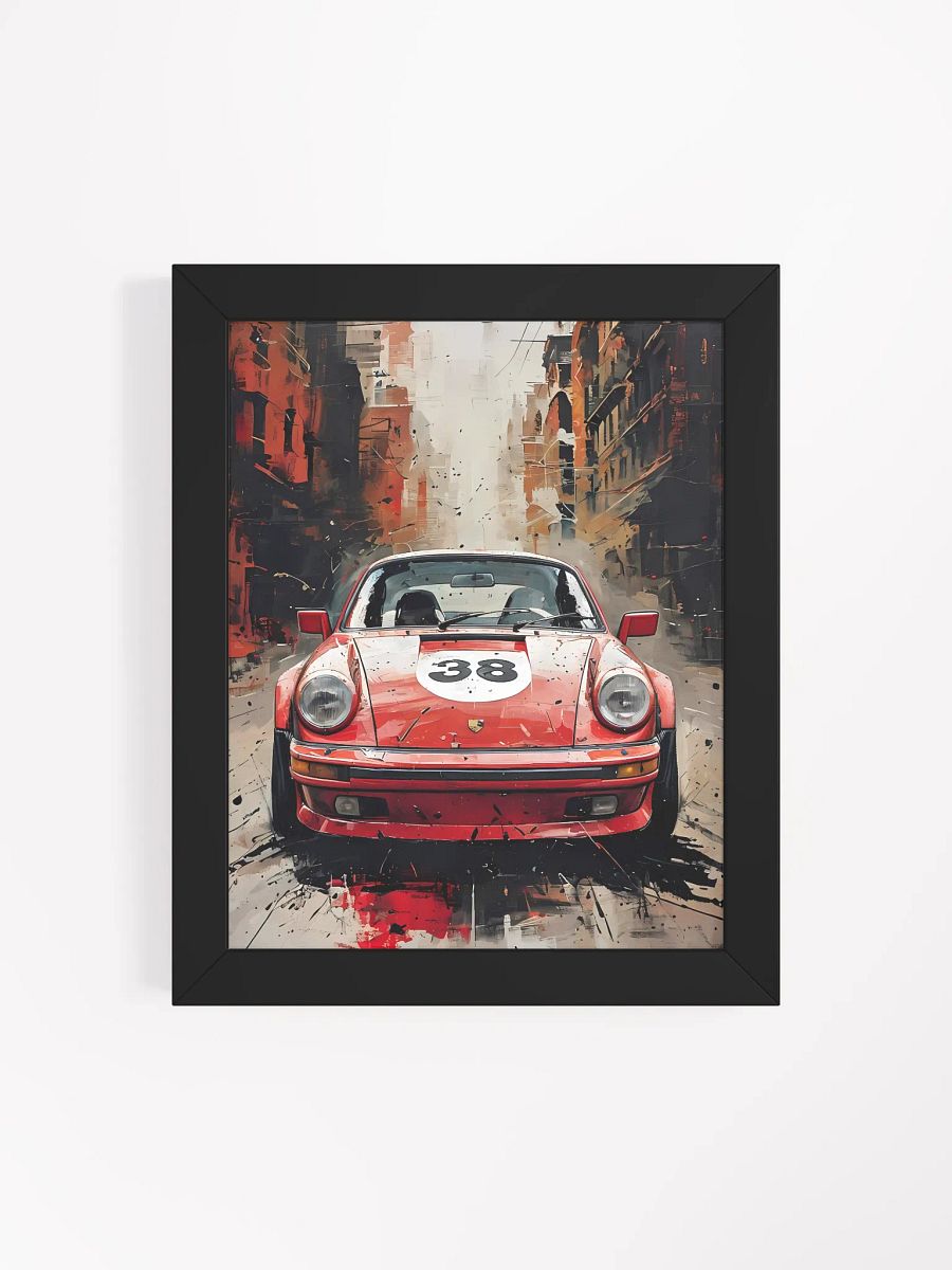 Dynamic Red Sports Car Splash-Paint Poster product image (5)