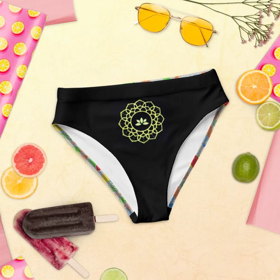 Neon Glow Mandala High-Waisted Bikini Bottom product image (10)