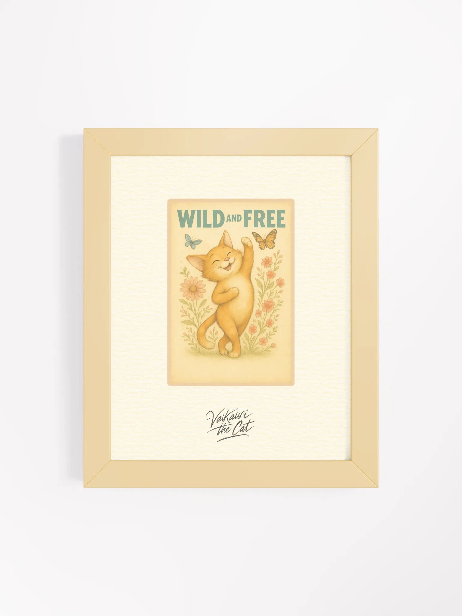 Wild and Free: Vaikauri the Cat Framed Artprint product image (7)