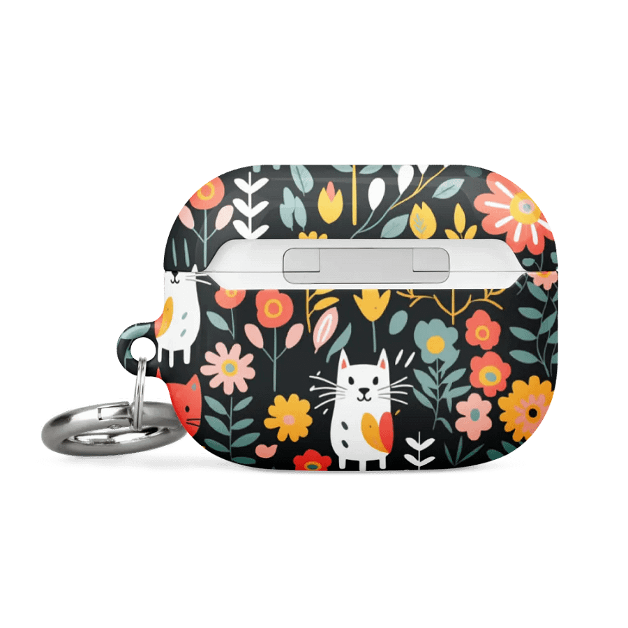 Whimsical Feline Garden All-Over Print AirPods® Case product image (3)