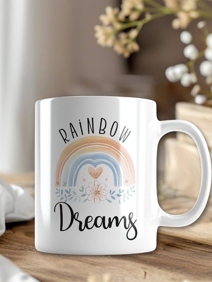 Rainbow Dreams Boho Ceramic Mug product image (1)