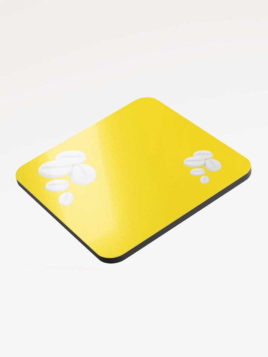 Yellow I Swear They Are Coffee Beans! White Coffee Beans Coaster product image (3)