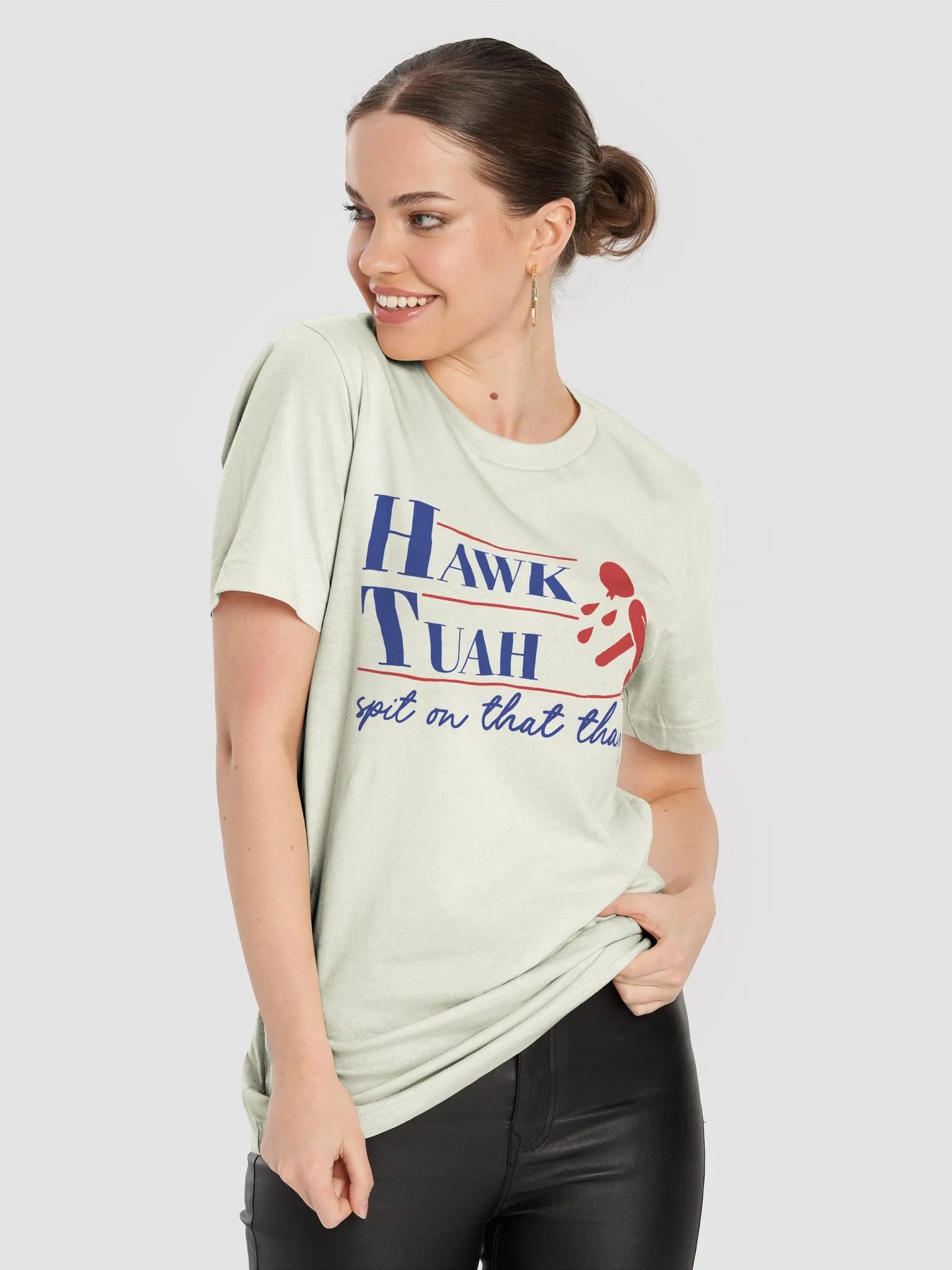 Hawk Tuah shirt, spit on that thang funny saying, sassy America girl tee product image (8)