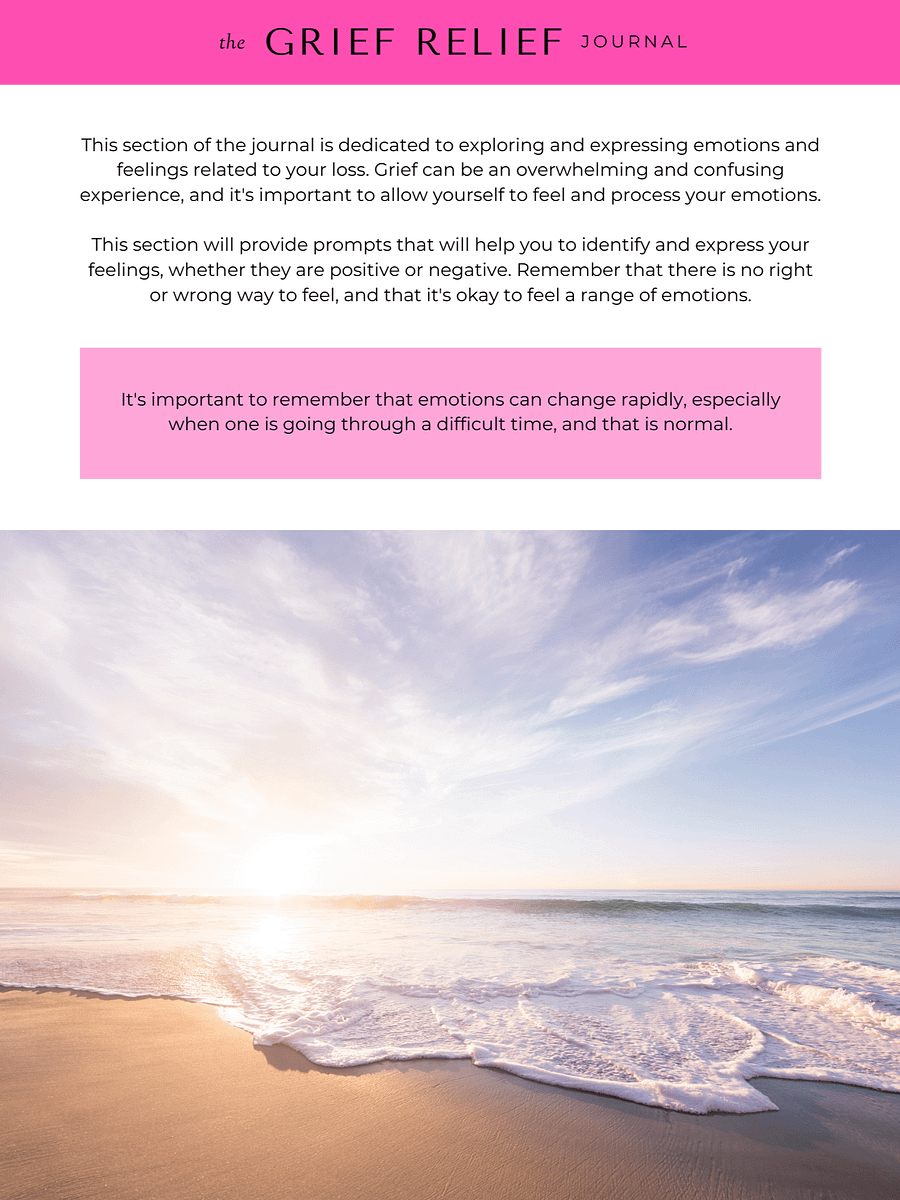 Grief Relief Journal: Gentle Prompts for Healing After Loss product image (4)