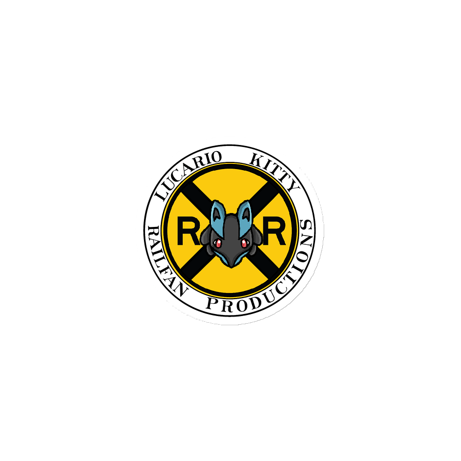 Lucario Kitty Railfan Productions logo Magnet product image (1)