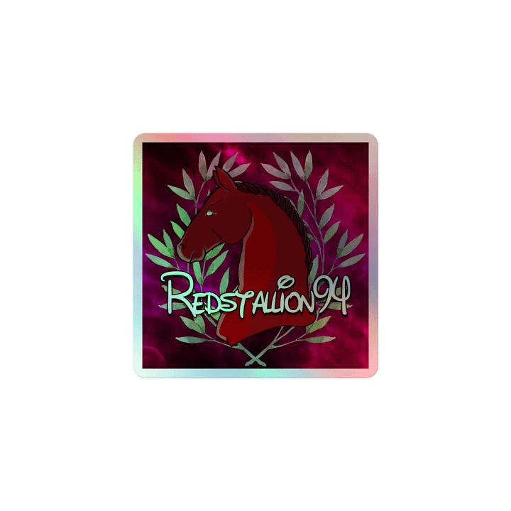 Holographic Red Stallion Sticker Set product image (1)