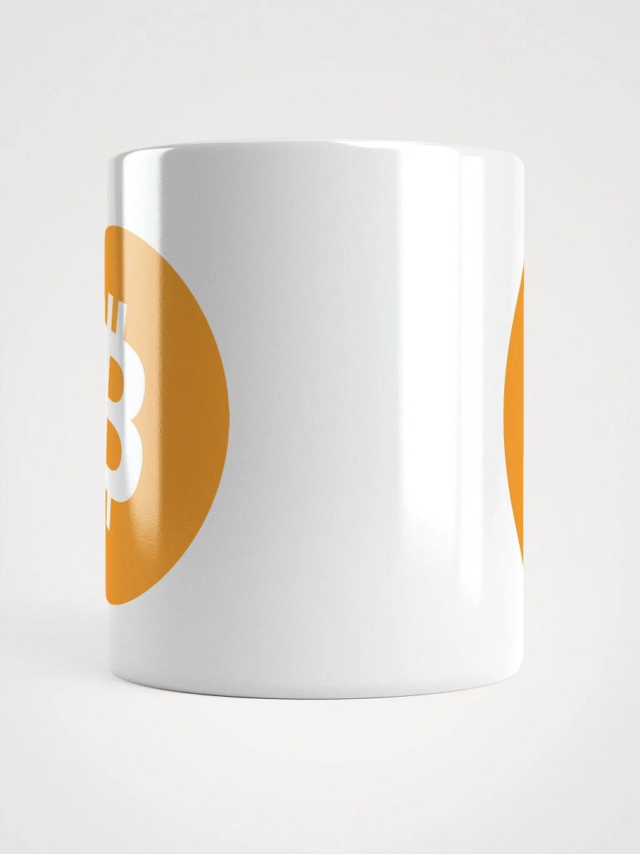 Bitcoin Logo White Glossy Mug product image (2)
