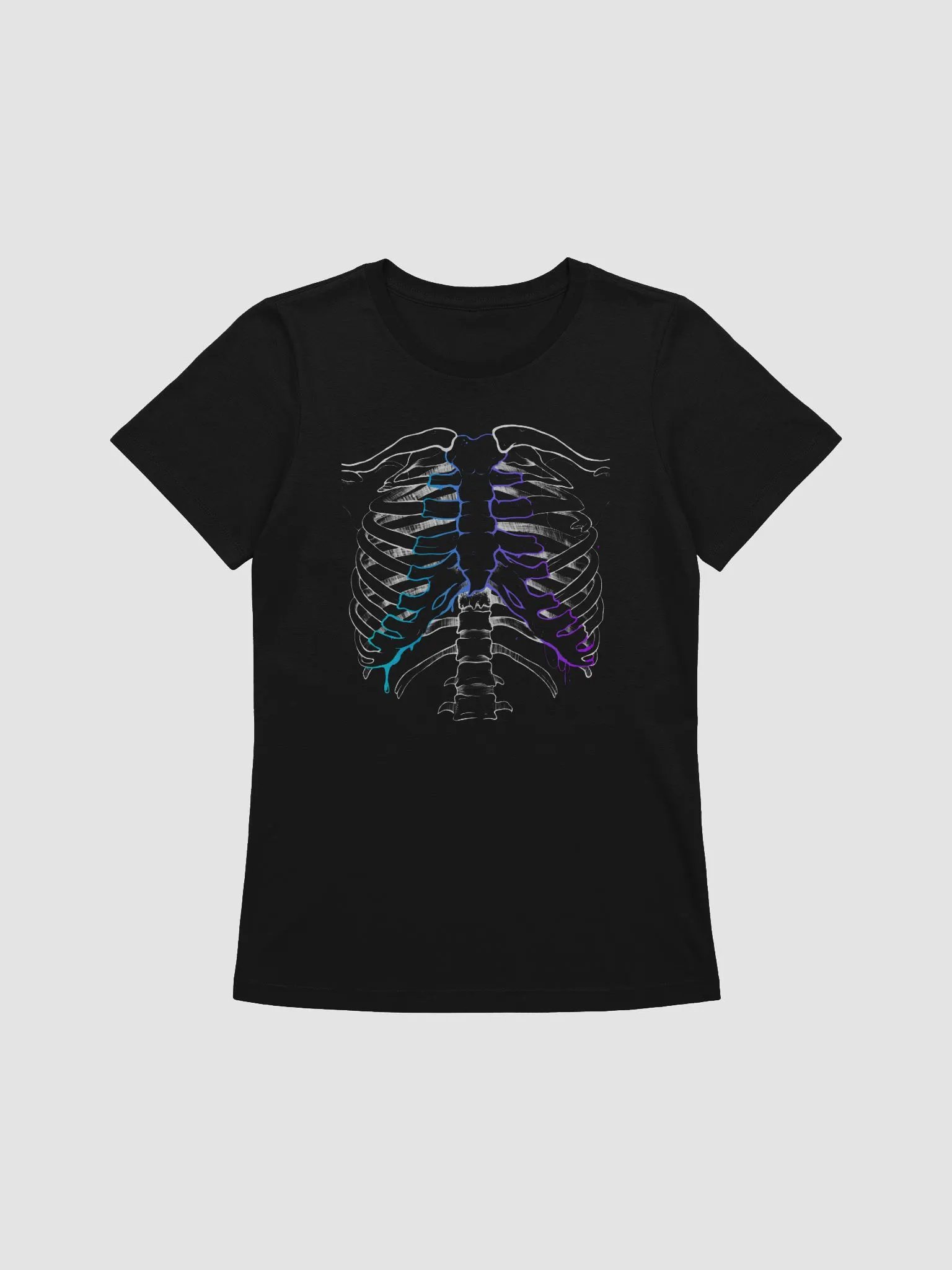 Graident Rib Femme Line Tee - Black product image (1)