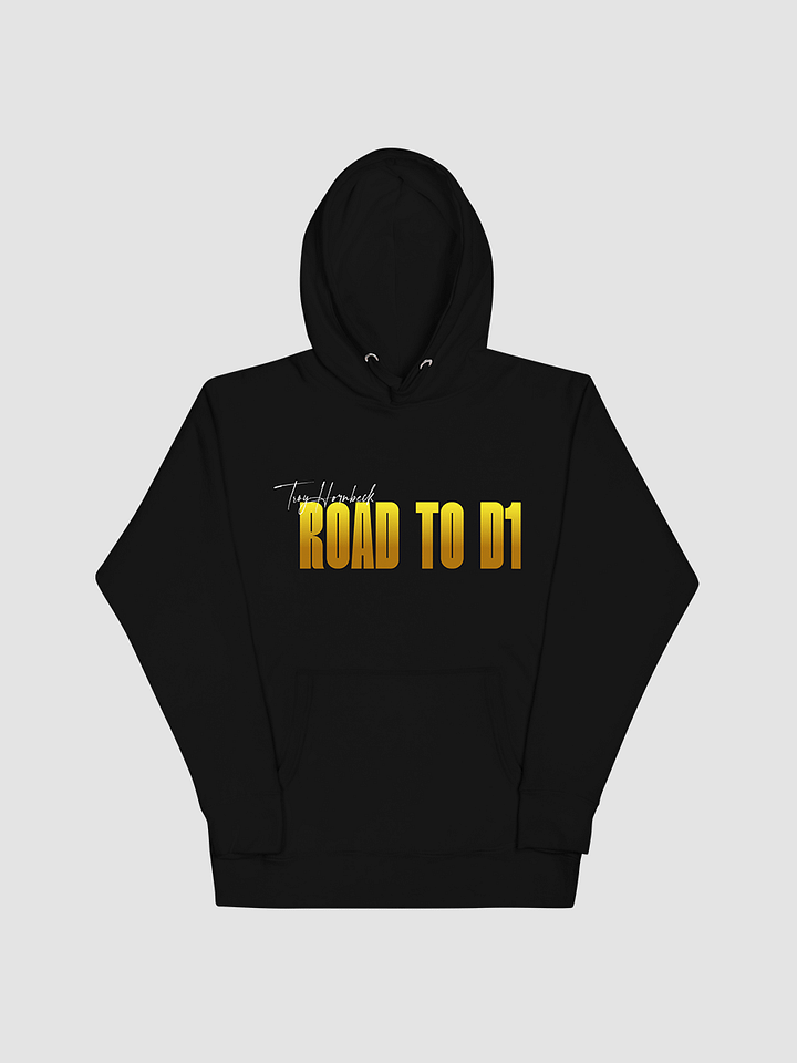 Troy Hornbeck - ROAD TO D1 - Black Hoodie with YELLOW product image (1)