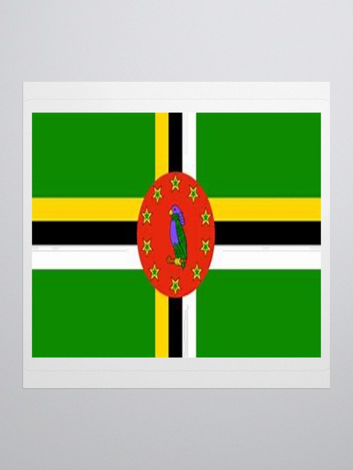 Dominica Flag Sticker | Ten Stars Design | Durable Vinyl | 3 Sizes product image (2)