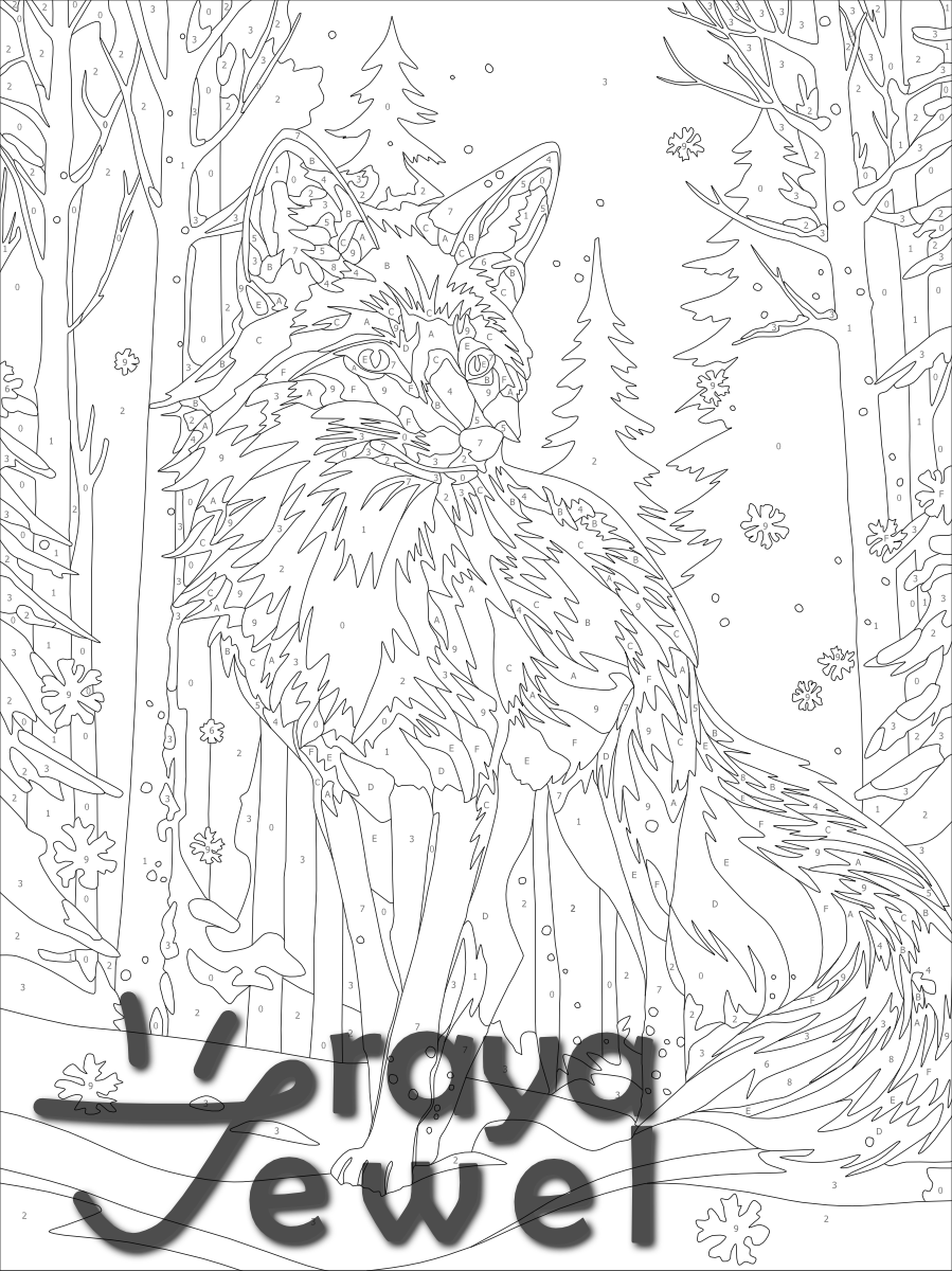 Fox! Color by Number Coloring Page product image (2)