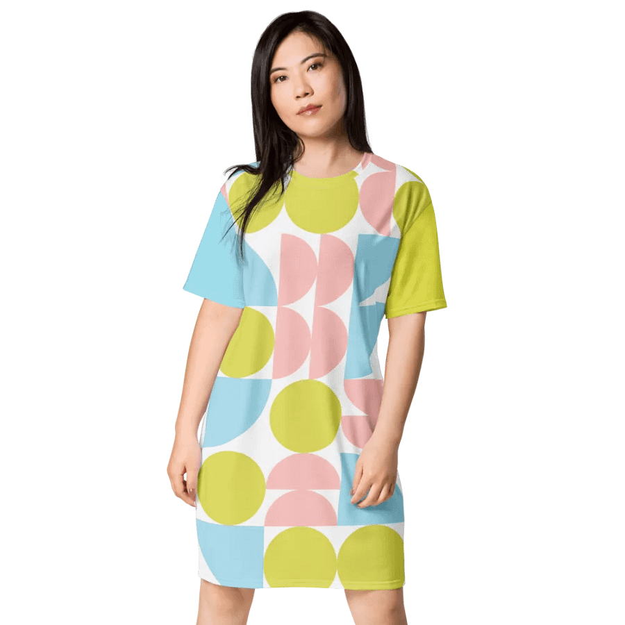 Symmetric Serenity T-Shirt Dress product image (3)