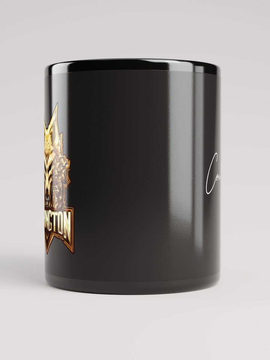 Golden Wolf Glossy Black Mug product image (9)
