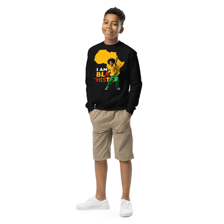 I Am Black History Kids Boys Black History Month Sweatshirt product image (1)