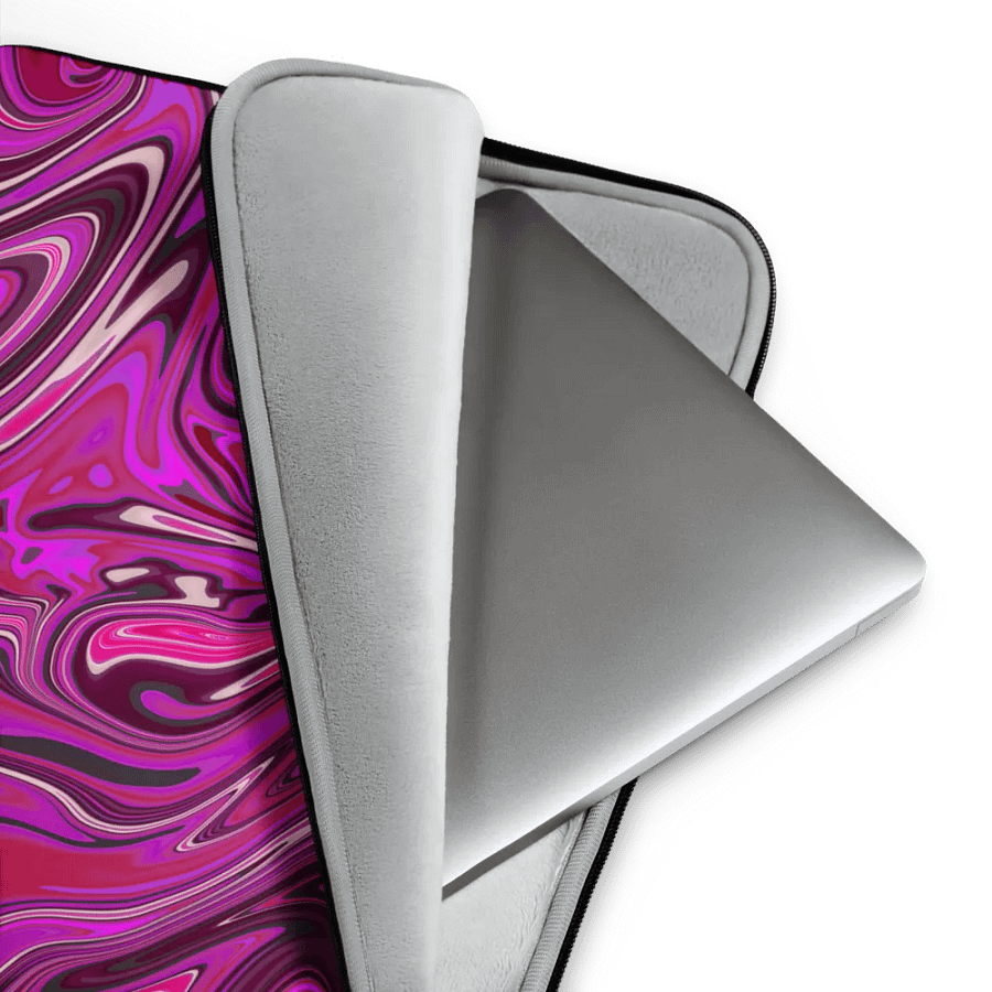 Laptop Sleeve - Pink and Purple Digital Fluid Art product image (4)