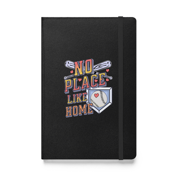 No Place Like Home Baseball Run Heart Hardcover Notebook product image (1)