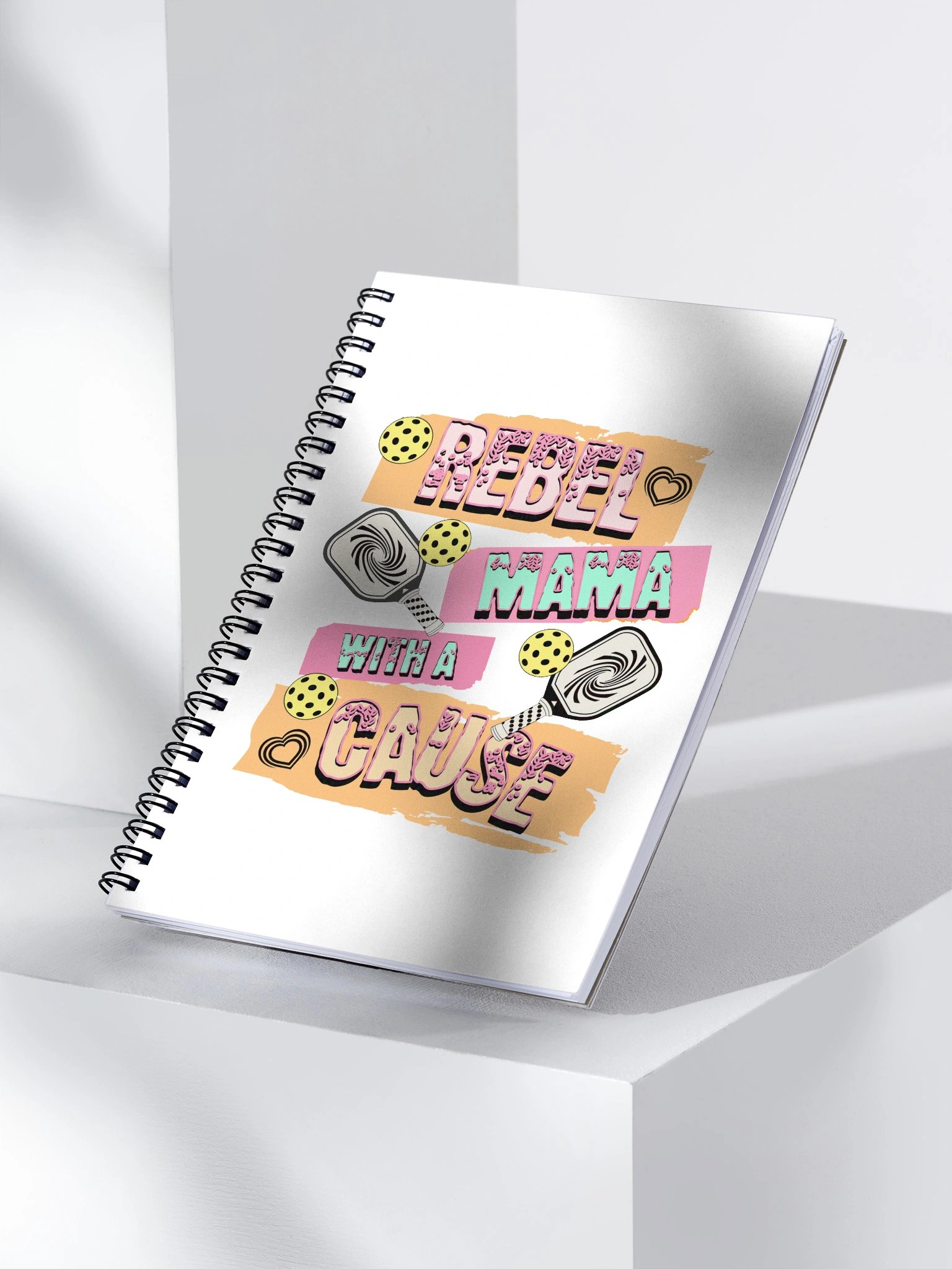 Rebel Mama With A Cause Pickleball Spiral Notebook product image (3)