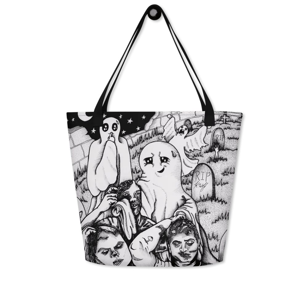 Graveyard Brawl All-Over Tote Bag product image (4)