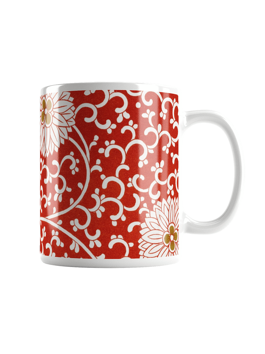 Red Floral Pattern. 11oz. Mug product image (1)