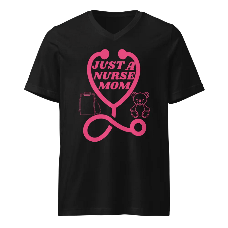 Nurse Mom Stethoscope V-Neck Tee product image (1)