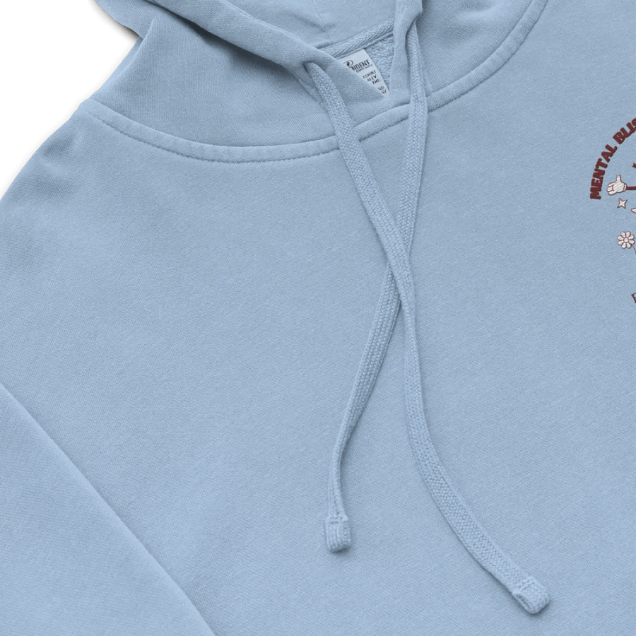 Mental Bliss Collective Embroidered Pigment Dyed Hoodie Unisex product image (3)