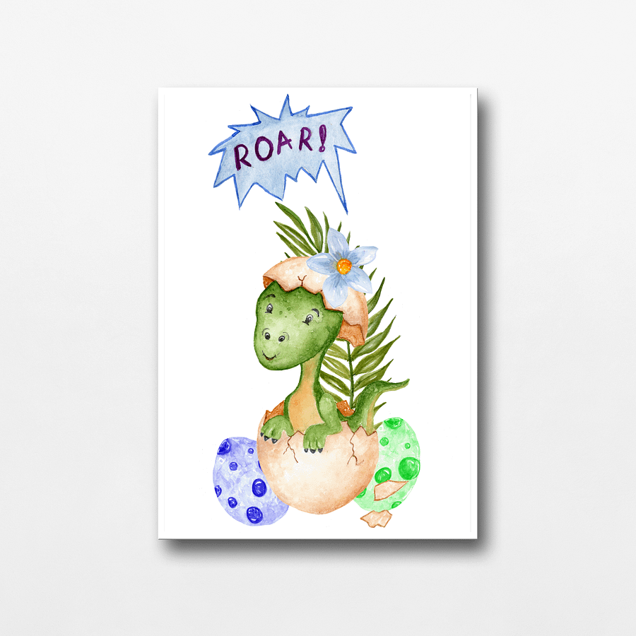 Watercolour Dinosaur Nursery Prints product image (3)