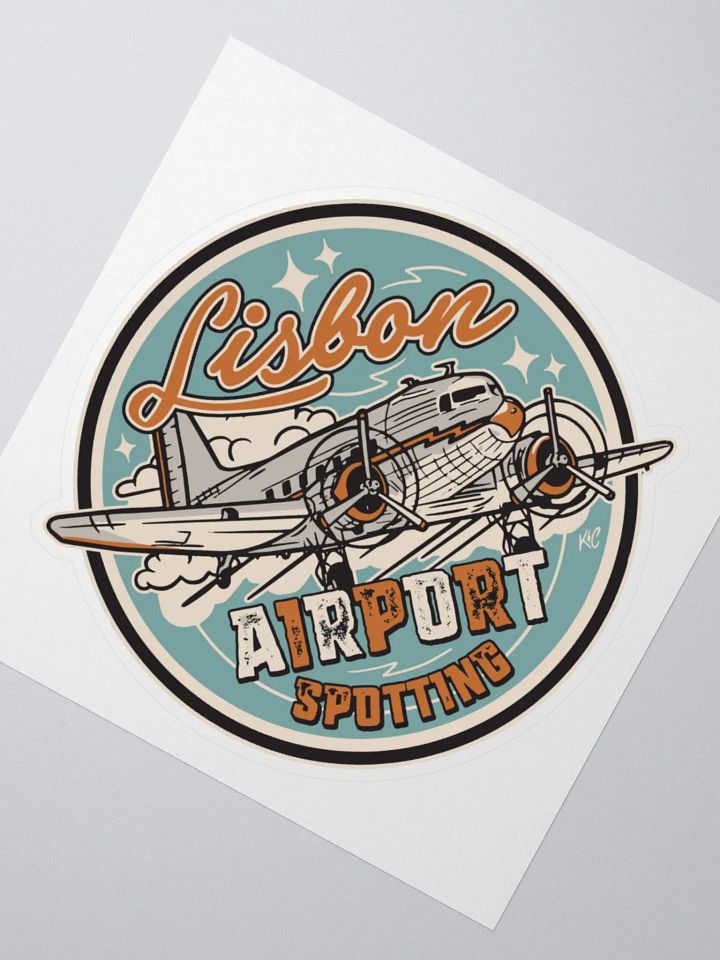 Retro Logo Sticker (Blue Background) product image (2)
