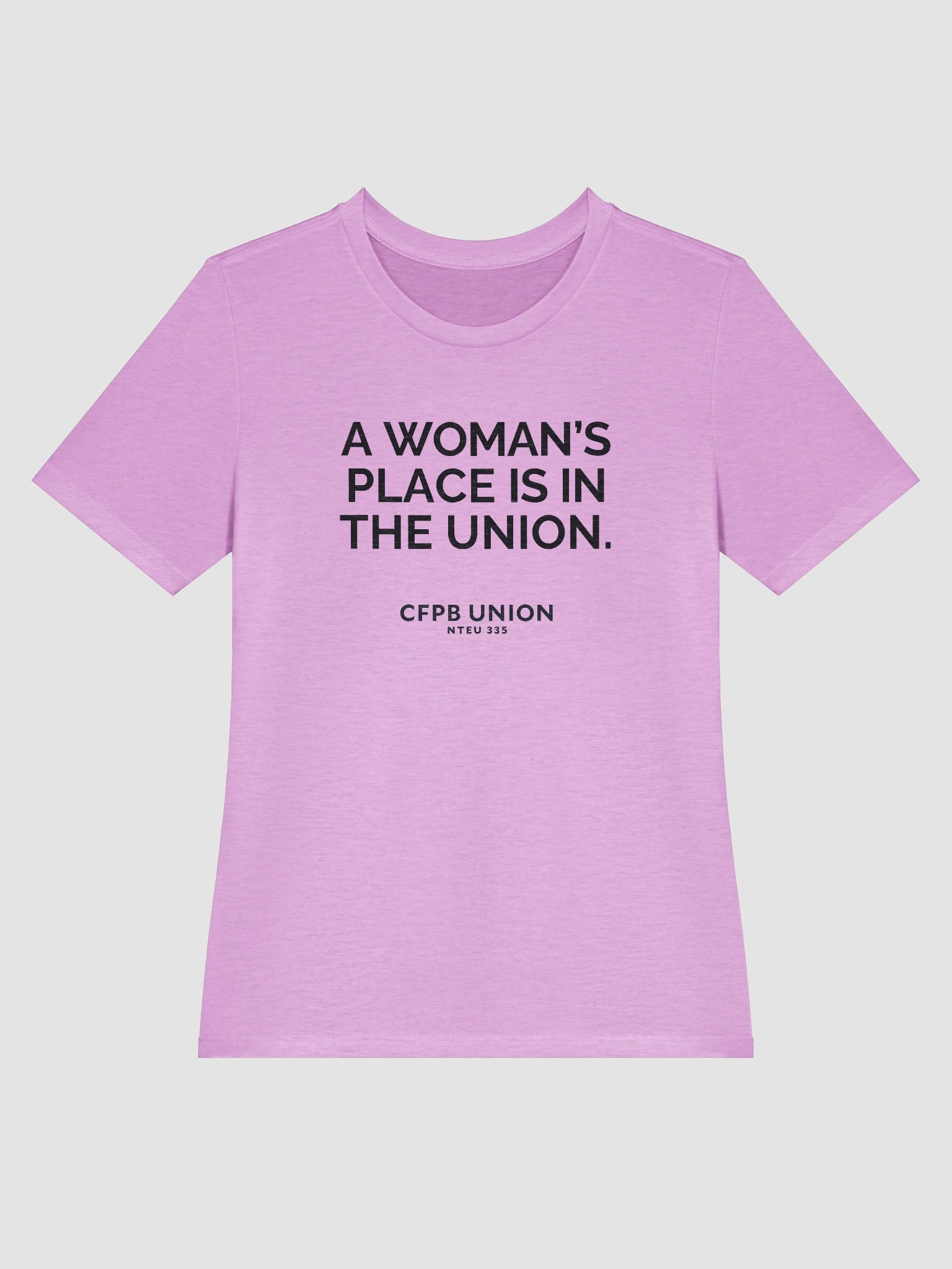 A Woman's Place Is In The Union Women's Cut T-Shirt (Black) product image (3)