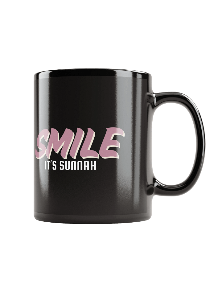 Black "Smile It's Sunnah" Mug in Dusty Rose product image (2)