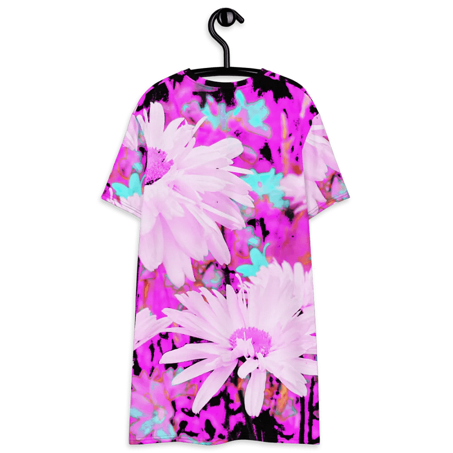 Abstract Cooler Daises Ladies T Shirt Dress product image (8)