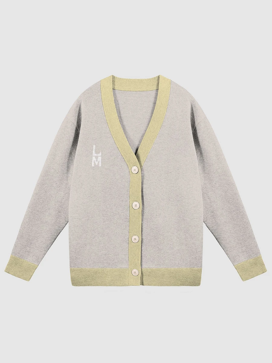 Knitted Cardigan Without Pocket (YELLOW AND SAND) product image (4)