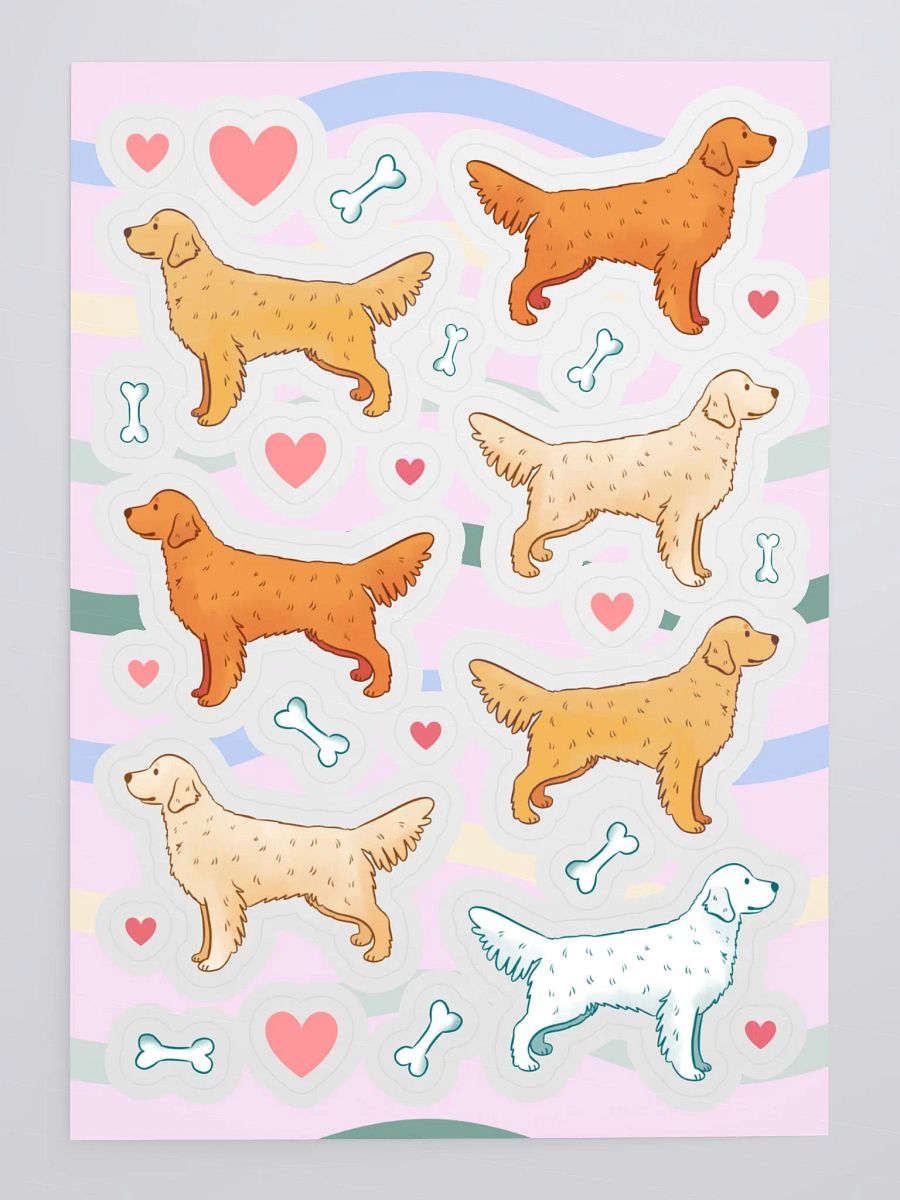 Golden Retriever Magic Sticker Sheet product image (4)