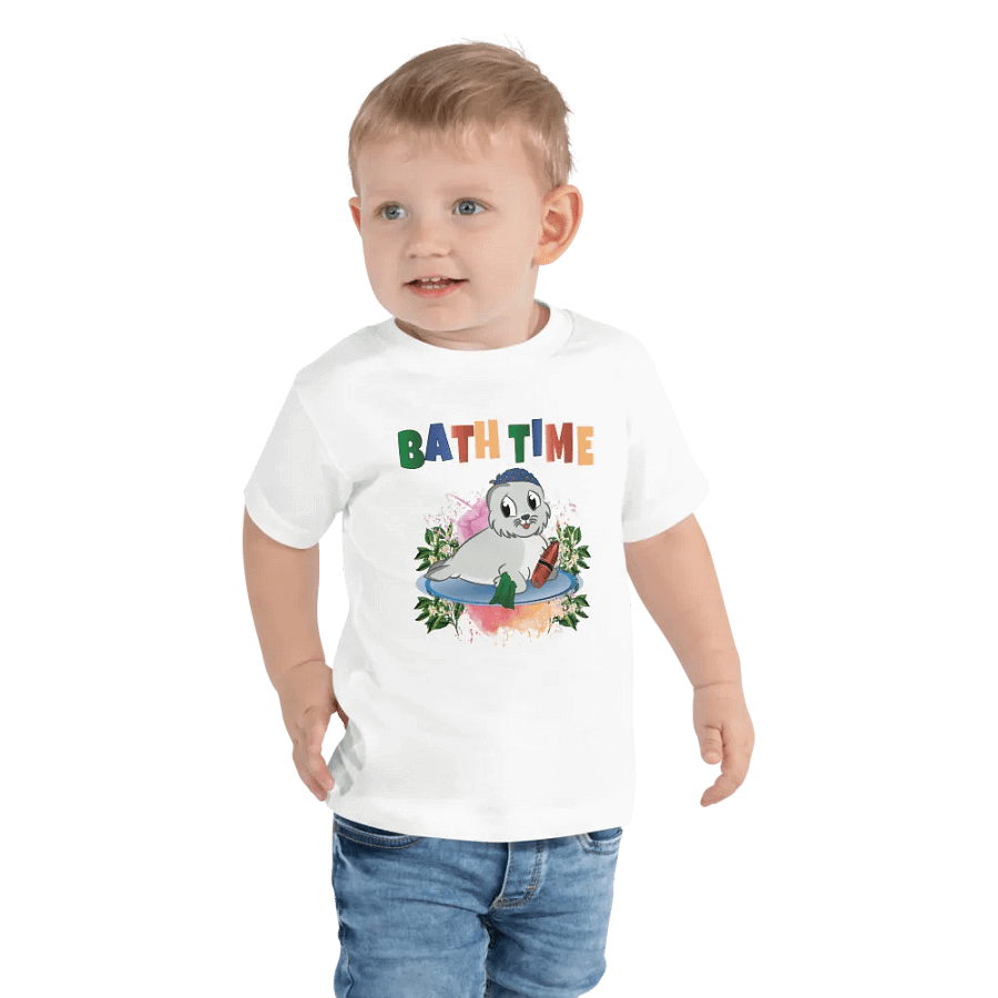 Bath Time Funny Colorful Bella +Canvas Toddler T-Shirt – Funny Shirt & Gift for Kids product image (1)