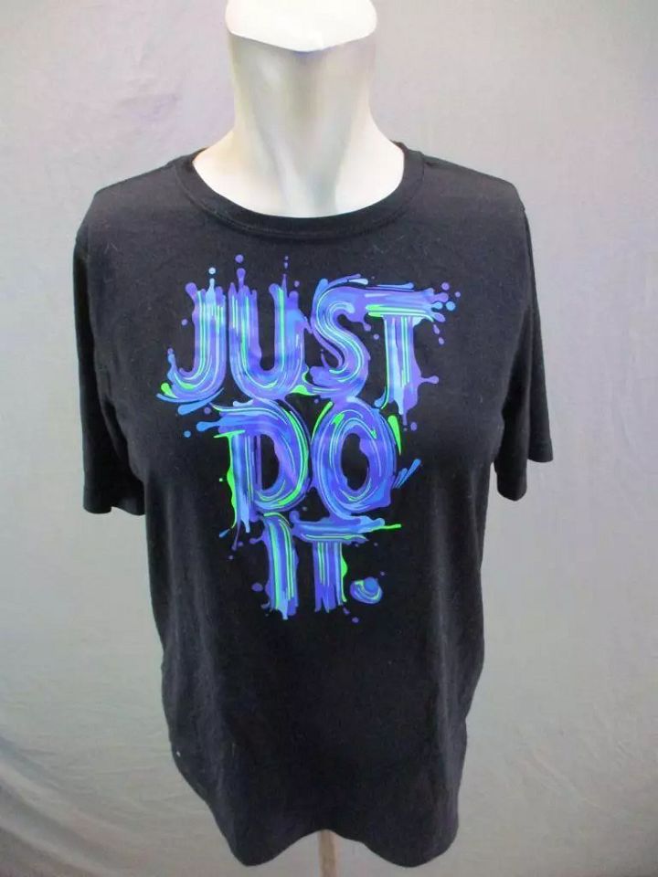 Nike Size XL 18-20 Youth Black Athletic DriFit Short Sleeve Jersey T-Shirt 7Y693 product image (1)