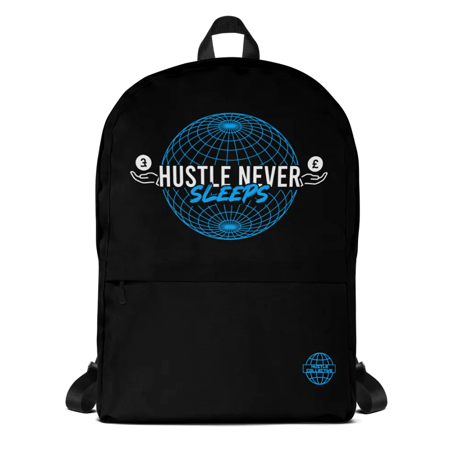 Hustle Never Sleeps Backpack (Black) product image (1)
