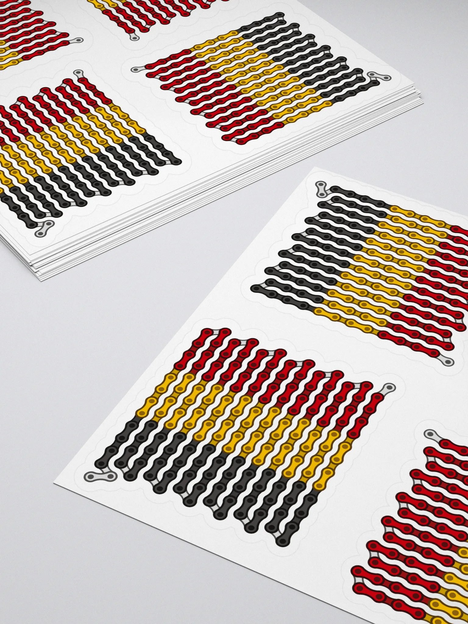 Belgium Bike Chain Flag Sticker 4 Pack product image (4)