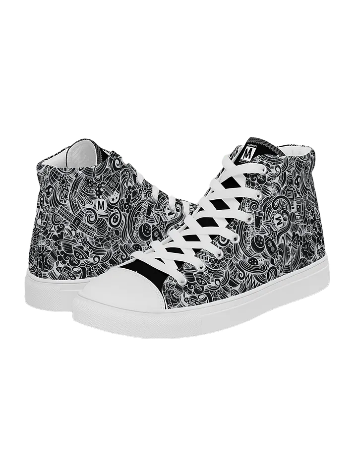 Dark Space Scribble - Men's High Tops | #MadeByMELO product image (2)