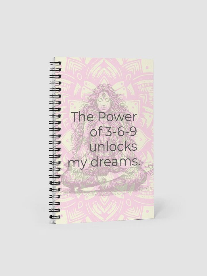 369 Manifestation Journal - Meditating Woman Design with Empowering Affirmation product image (1)