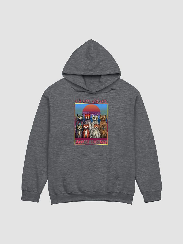 Crazy Crazy Cat Lady Grid Hoodie product image (3)