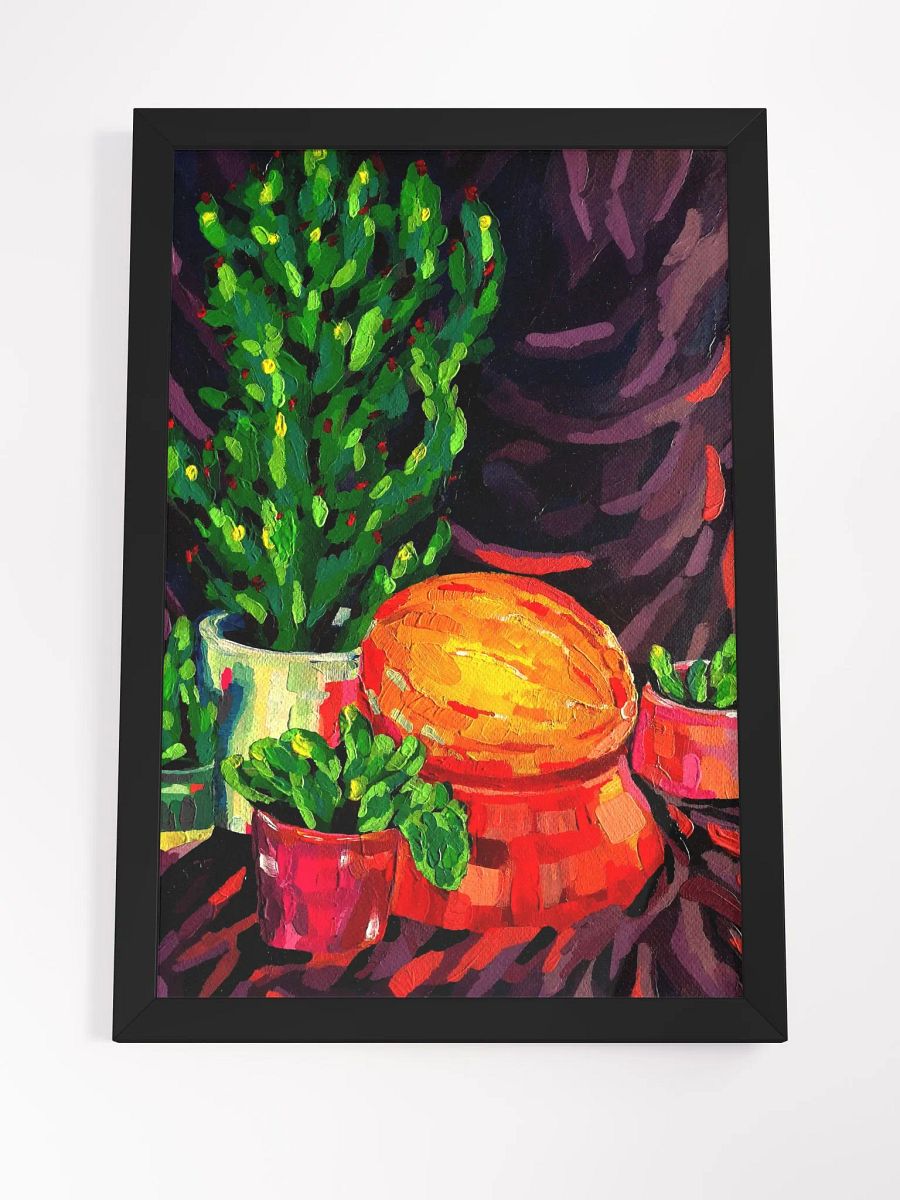Eclectic Colorful Cacti Garden Framed Print product image (6)