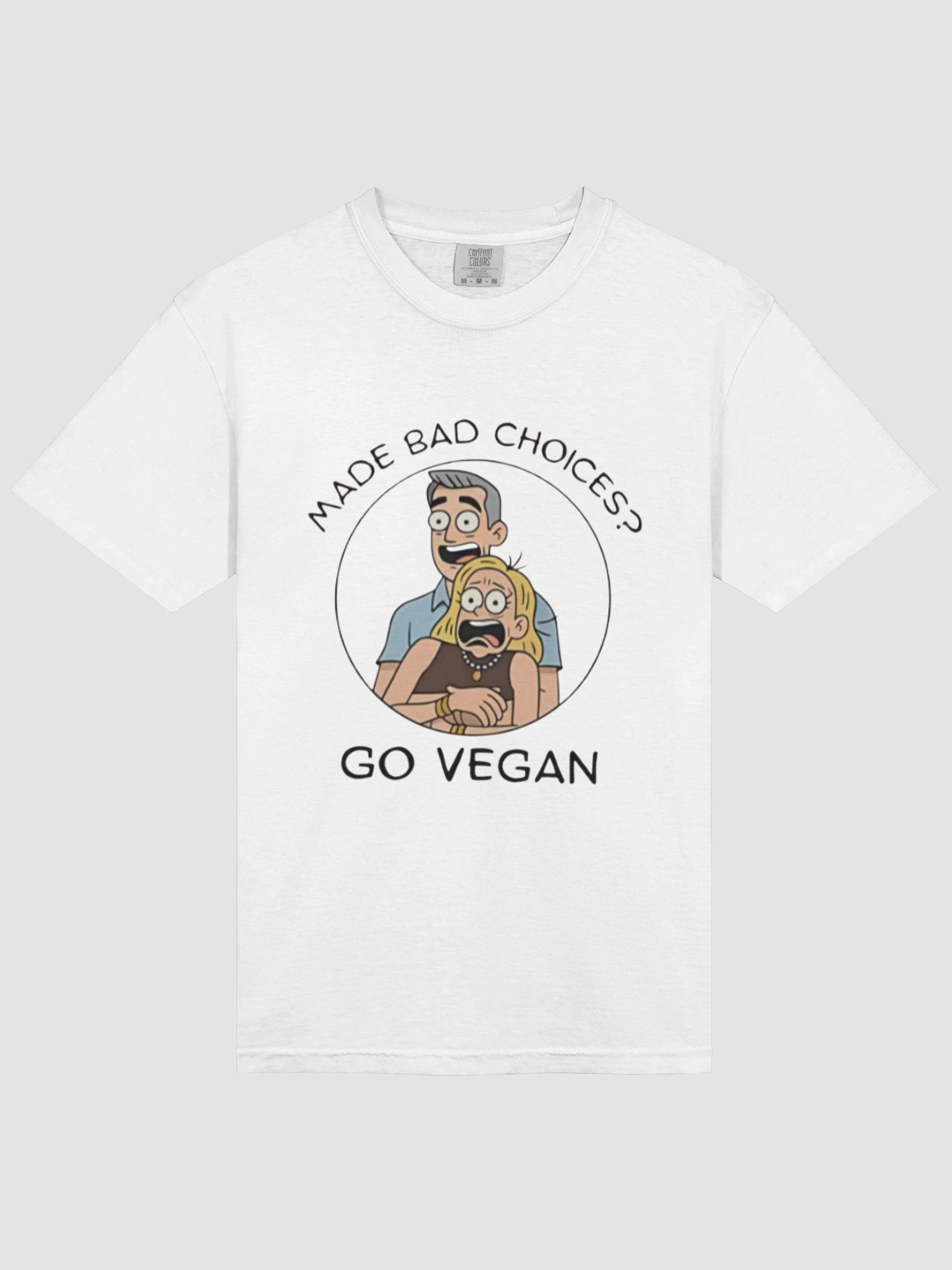Funny Coldplay Meme Tee-Made Bad Choices? Go Vegan Shirt product image (3)