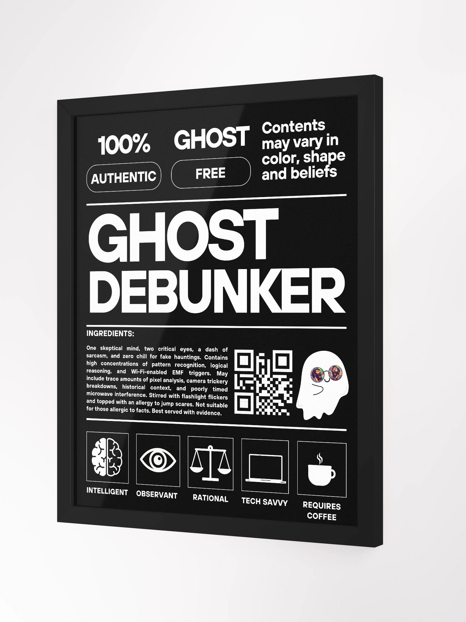 Ghost Debunker – Framed Poster product image (2)