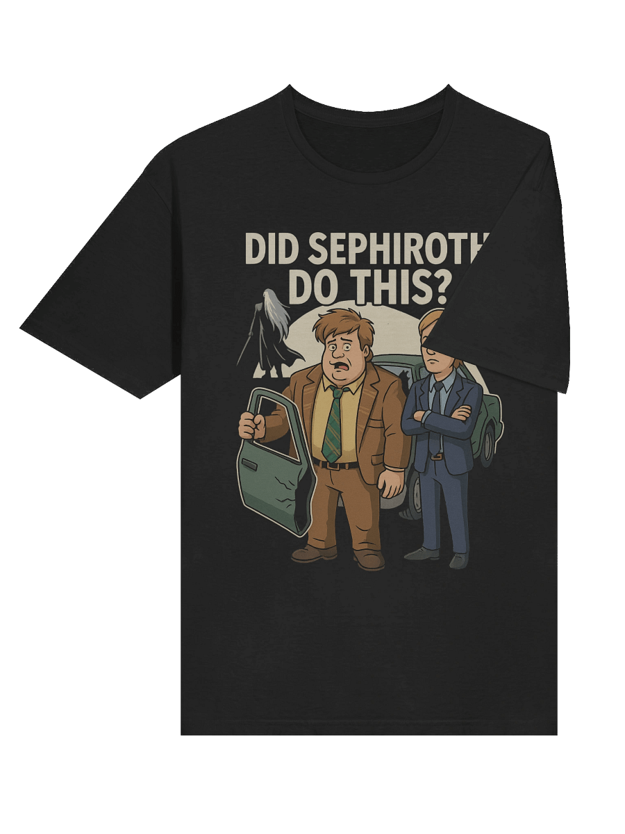 Did Sephiroth Do This? Funny Tommy Boy Car Door Parody T-Shirt product image (6)