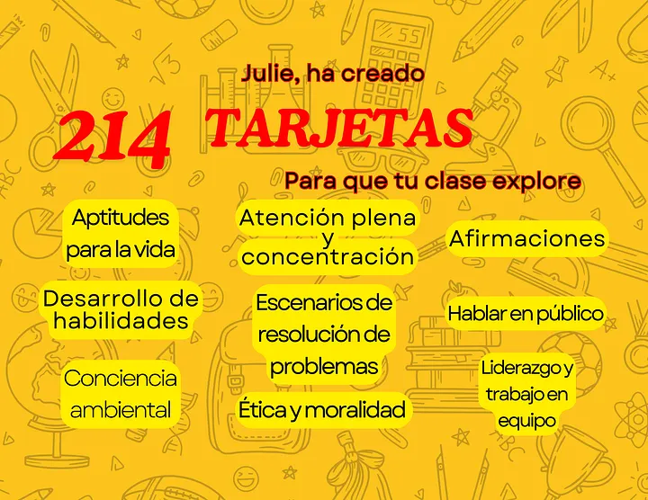 214 Tarjetas, una selección de tarjetas para un mejor desarrollo de profesores y alumnos product image (1)