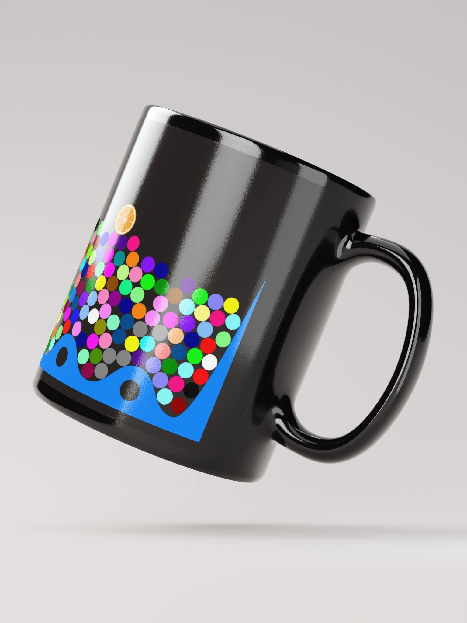 Colorful Marbles Mug (Black) product image (3)