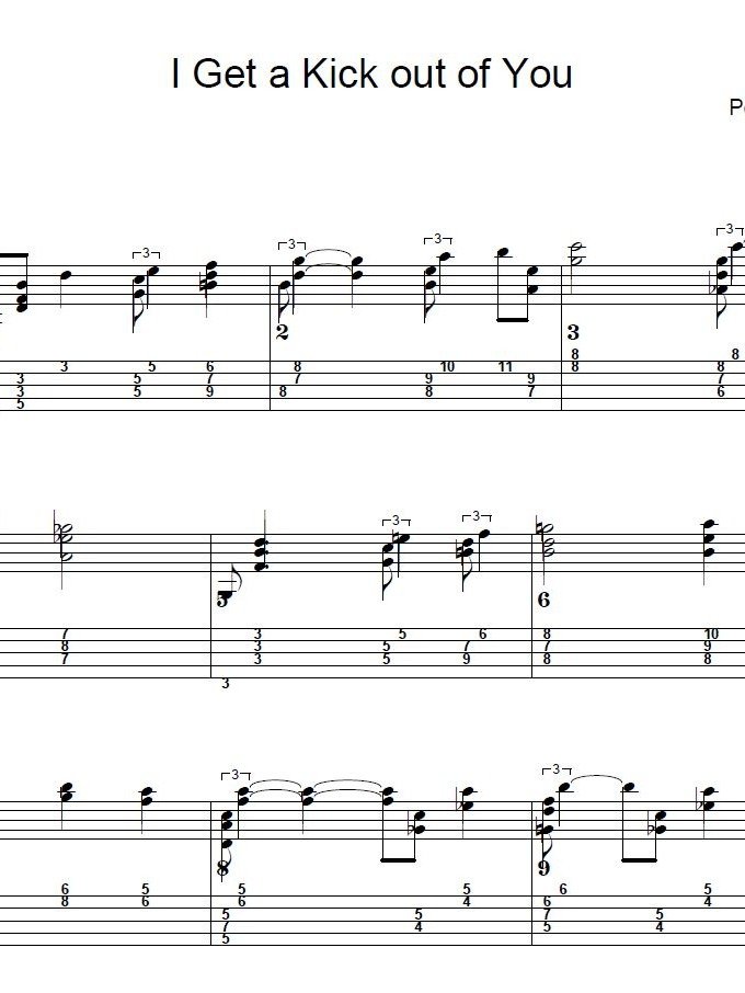 I get a kick out of you - Guitar sheet music product image (1)