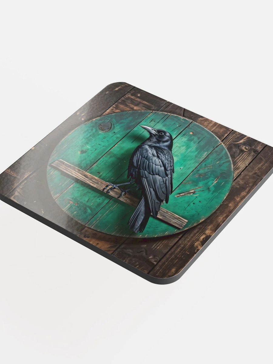 Glossed Cork Coaster - Crow product image (1)